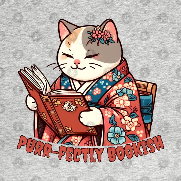 Reading cat by Japanese Fever